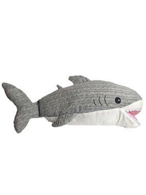Goffa XL Shark Plush Gray White Soft Stuffed Animal 30.5" Long Ocean Nursery